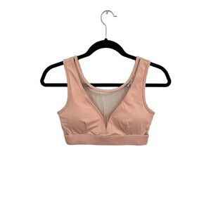 NEW Cleo Harper Sports Bra Size Small Womens Rise Bralet Pink With Pads Running